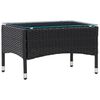 vidaXL Mesa de centro de rat&aacute;n sint&eacute;tico negro 60x40x36 cm