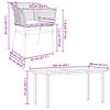 vidaXL Juego de comedor jard&iacute;n 5 piezas cojines rat&aacute;n sint&eacute;tico marr&oacute;n
