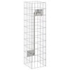 vidaXL Grifo de Gabi&oacute;n 4 uds. Plateado 25 x 25 x 100 cm