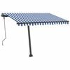 vidaXL Toldo de pie autom&aacute;tico azul y blanco 300x250 cm