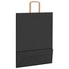 vidaXL Bolsas de papel con asas 250 uds negra 32x12x42 cm