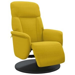 vidaXL Sill&oacute;n reclinable con reposapi&eacute;s terciopelo amarillo