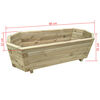 vidaXL Arriate de madera de pino impregnada 80x32x31 cm