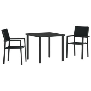 vidaXL Conjunto de Comedor de Jardín 5 pcs Negro