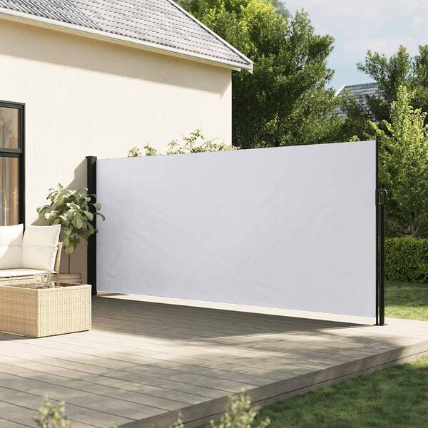 vidaXL Toldo lateral retr&aacute;ctil blanco 180x600 cm