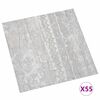 vidaXL Tableros de Suelo 55 pcs Gris 5,11 m&sup2; PVC