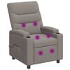vidaXL Sill&oacute;n de masaje reclinable Gris topo 75 x 95 x 103 cm Tela