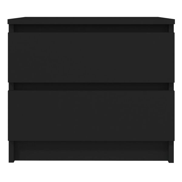 vidaXL Mesitas de noche 2 uds madera contrachapada negro 50x39x43,5 cm