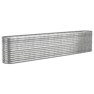 vidaXL Jardinera arriate acero galvanizado plata 332x40x68 cm