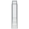 vidaXL Cestas de gaviones 11 uds forma de arco hierro 300x50x200/220cm