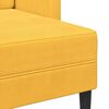vidaXL Sofá 2 plazas con chaise longue en forma L amarillo claro 125cm