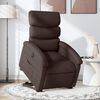 vidaXL Sill&oacute;n el&eacute;ctrico reclinable elevable de tela marr&oacute;n oscuro