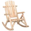 vidaXL Silla mecedora de jard&iacute;n madera maciza abeto 69x96x101 cm