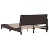 vidaXL Estructura de cama sin colch&oacute;n Hanko tela marr&oacute;n oscuro 120x200 cm
