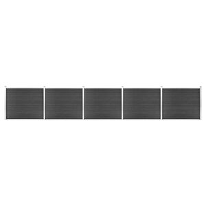 vidaXL Set de panel de valla WPC gris 872x146 cm