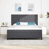 vidaXL Cama Box Spring LED Gris Oscuro y 180 x 200 cm Tela de Pana