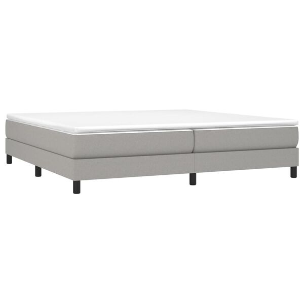 vidaXL Estructura de cama con somier tela gris claro 200x200 cm