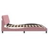 vidaXL Estructura cama sin colch&oacute;n terciopelo rosa 200x200 cm
