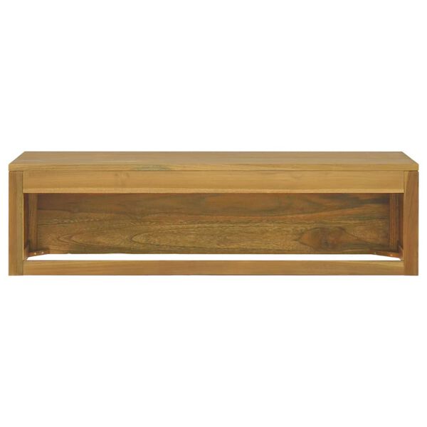 vidaXL Armario de ba&ntilde;o de pared madera maciza de teca 110x45x30 cm