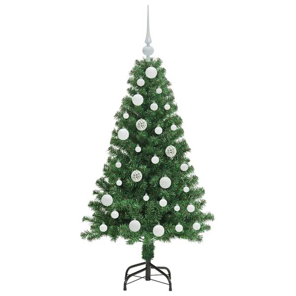 vidaXL Árbol de Navidad artificial Verde 120 cm PVC y Acero y Plástico