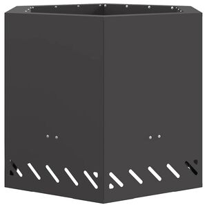 vidaXL Hoguera Sin Humo Negro 58 x 58 x 51 cm Acero