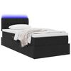 vidaXL Cama con almacenamiento y LED Negro 90 x 200 cm Terciopelo