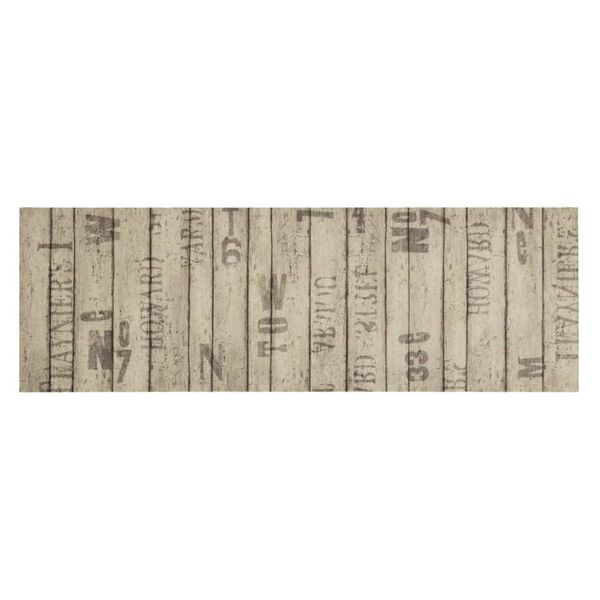 vidaXL Alfombra de cocina lavable terciopelo estampado valla 60x180 cm