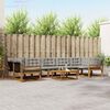 vidaXL Conjunto de sof&aacute;s de exterior 8 pcs Gris Natural y Claro