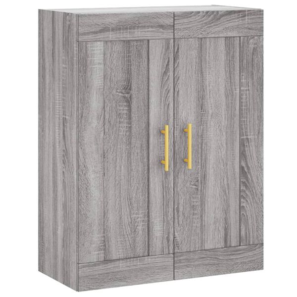 vidaXL Armario de pared madera ingeniería gris Sonoma 69,5x34x90 cm