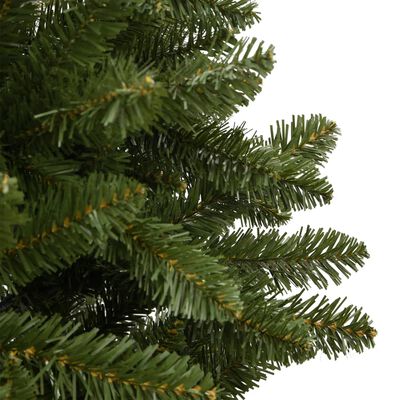 vidaXL Árbol de Navidad artificial con bisagras y soporte verde 120 cm