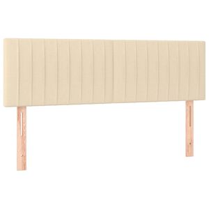 vidaXL Cabeceros tela crema 144x5x78/88 cm