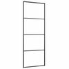 vidaXL Puerta corredera con set herrajes vidrio ESG aluminio 76x205 cm