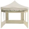 vidaXL Carpa plegable profesional y paredes aluminio crema 6x3m