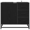 vidaXL Mueble de Cuarto de Ba&ntilde;o con caj&oacute;n Roble Negro 65 x 33 x 60 cm