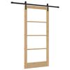 vidaXL Puerta Corredera ORKDAL Natural y negro 93 x 202 cm