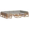 vidaXL Conjunto de sof&aacute;s de exterior 10 pcs Gris Natural y Claro