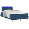 vidaXL Cama Box Spring LED con colch&oacute;n con LED Azul 120 x 200 cm tela