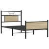 vidaXL Estructura de cama sin colchón madera roble Sonoma 75x190 cm