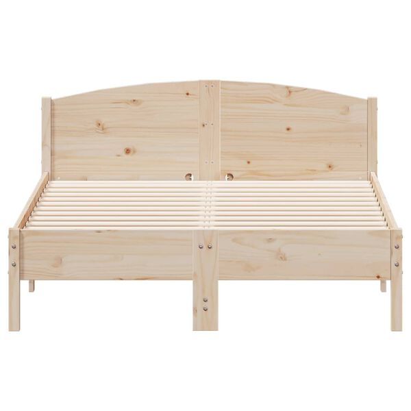 vidaXL Estructura de cama sin colchón madera maciza de pino 120x190 cm