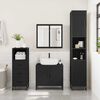 vidaXL Juego de muebles de ba&ntilde;o 2 pzas madera contrachapada negro