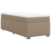 vidaXL Cama box spring con colch&oacute;n cuero sint&eacute;tico capuchino 80x200 cm