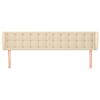 vidaXL Cabecero de tela color crema 183x23x78/88 cm