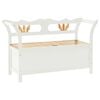 vidaXL Banco madera maciza abeto blanco 107x45x75,5 cm