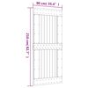 vidaXL Puerta corredera con herrajes madera maciza de pino 90x210 cm