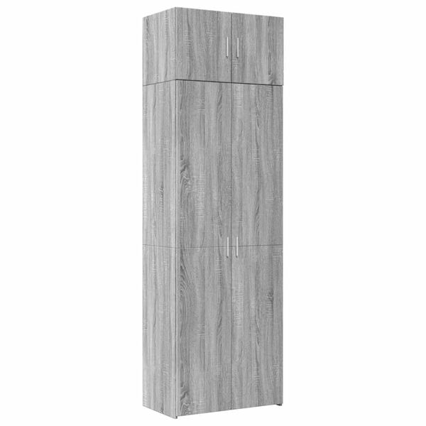 vidaXL Armario de madera ingenier&iacute;a gris Sonoma 70x42,5x225 cm