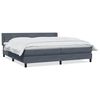 vidaXL Cama box spring con colch&oacute;n terciopelo gris oscuro 180x220 cm