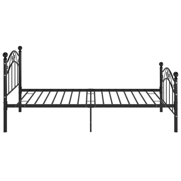 vidaXL Estructura de cama sin colch&oacute;n metal negro 100x200 cm