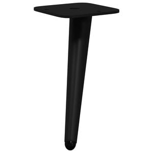 vidaXL Pies de Soporte 2 uds. Negro 56 x 56 x 100 mm Hierro