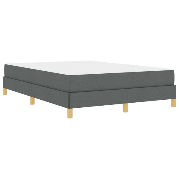 vidaXL Cama tipo Box Spring con colch&oacute;n Gris oscuro 160 x 200 cm tela