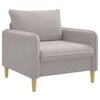 vidaXL Sill&oacute;n XL Gris Claro Boucl&eacute;